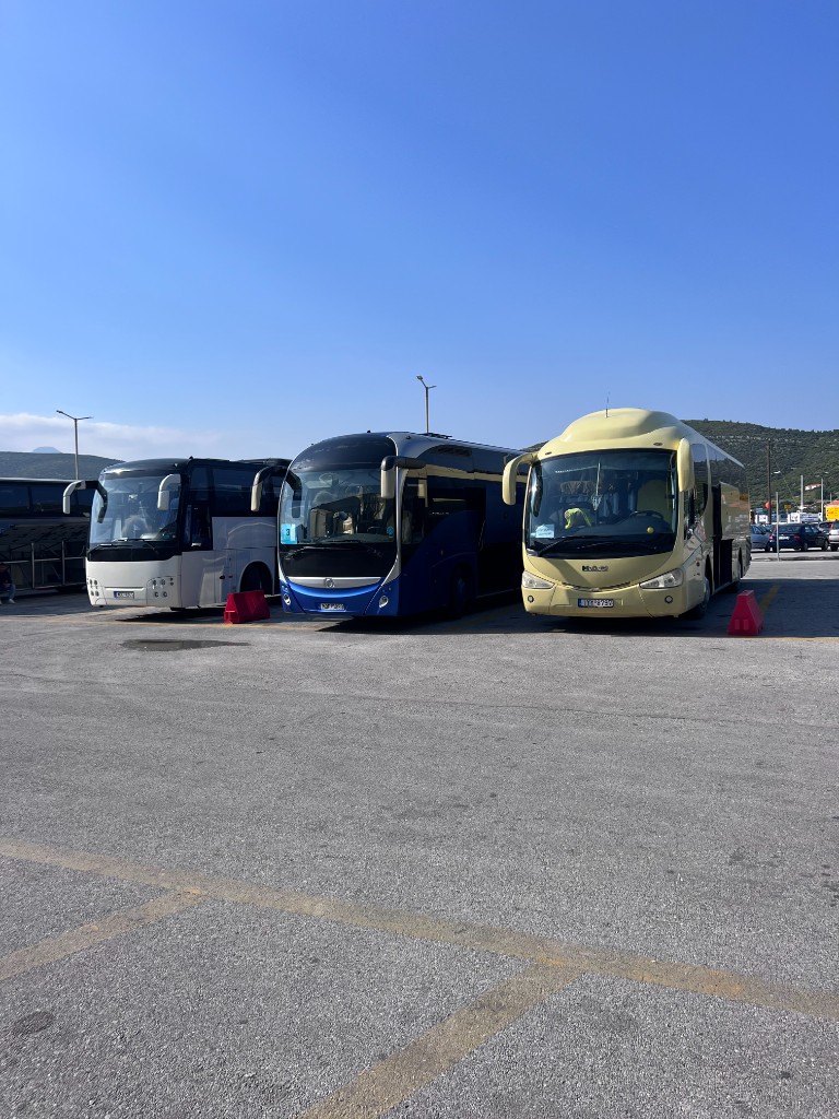 Full-size coaches for group transfers in Ikaria